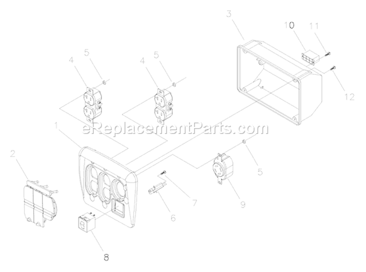 Page B Diagram and Parts List for 030235-1  Briggs and Stratton Generator